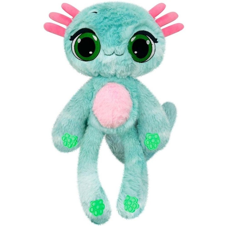 Noriel, Jucarie de plus parfumata, Bubble Pops, S1, Whacky Watermelon Axolotl, 34 cm