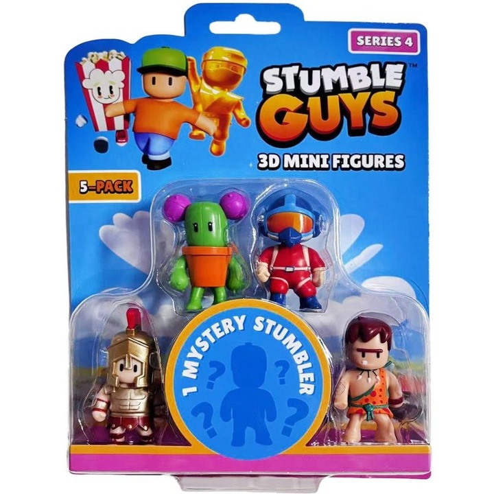 Noriel, Set 5 mini figurine 3D, Stumble Guys, S4