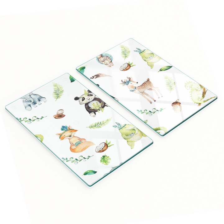 Tocatoare de bucatarie Tulup, set 2 bucati, sticla calita, 30x52cm, antiderapante, rezistente la temperaturi ridicate