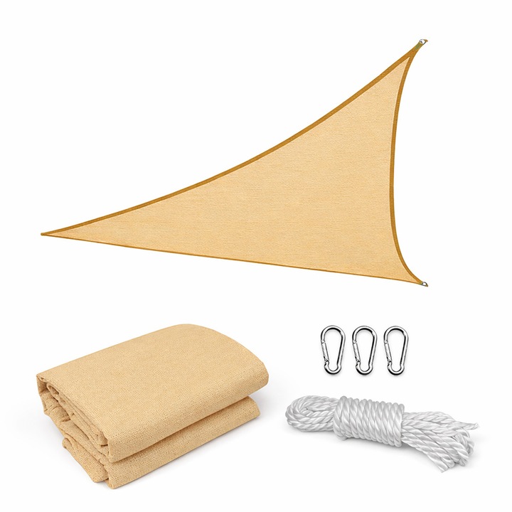 Leziter Rana napvitorla háromszög alakú 4x4x4 m bézs