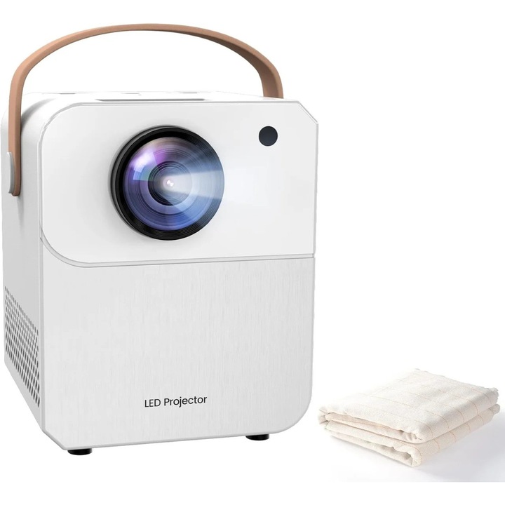 Мини 1080p видео проектор, с Android 11, 12000 лумена, 500 ANSI, Wi-Fi 6, Bluetooth, FullHD резолюция