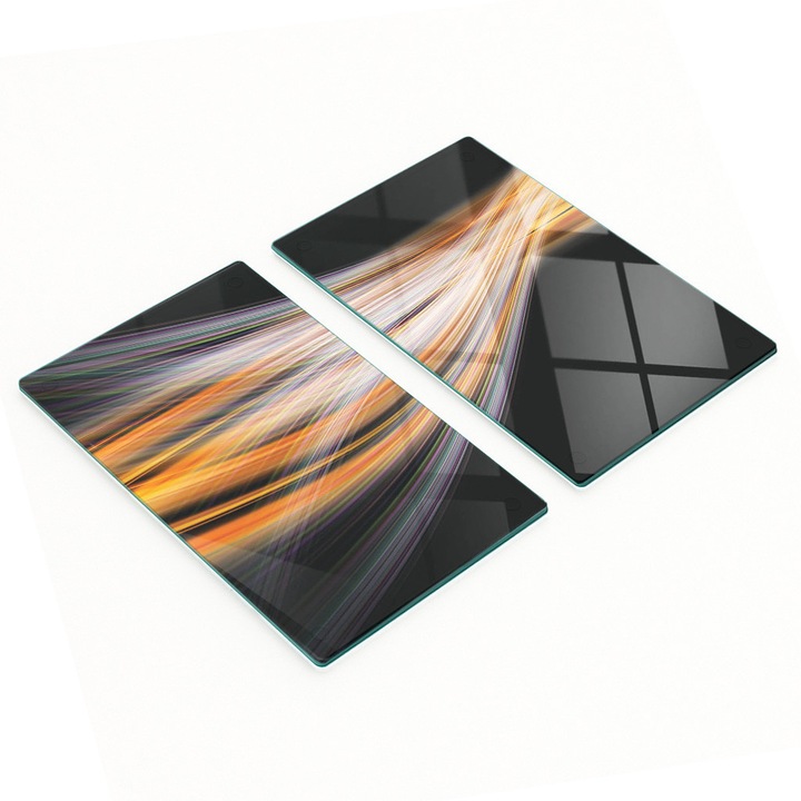 Üveg főzőlap, tulup, 2 db-os szett, 30x52cm, csúszásmentes, magas hőmérsékletnek ellenálló