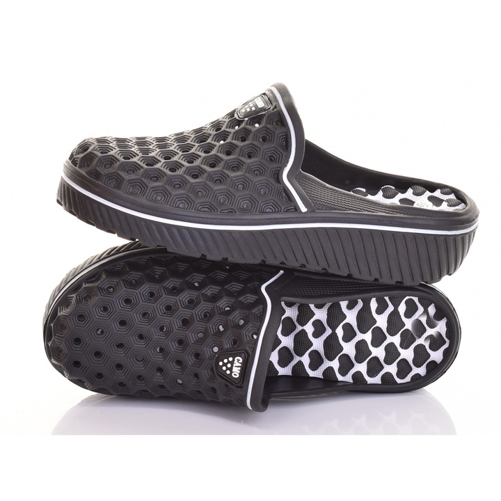 Papuci dama Martinus, saboti medicali, negru, material sintetic