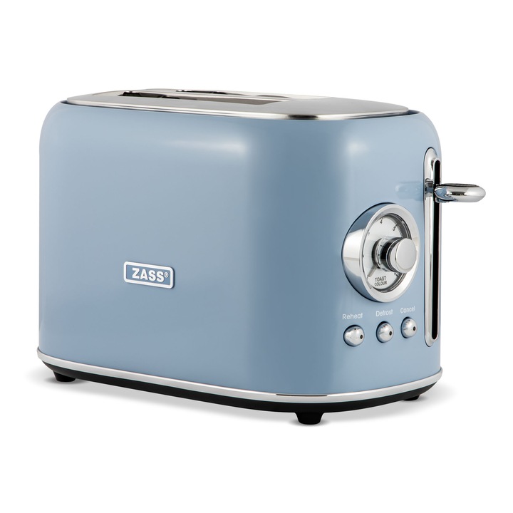 Prajitor de Paine ZASS ZST 15 Eternate, 720-850W, 2 felii, 7 niveluri rumenire,, culoare Faded Denim