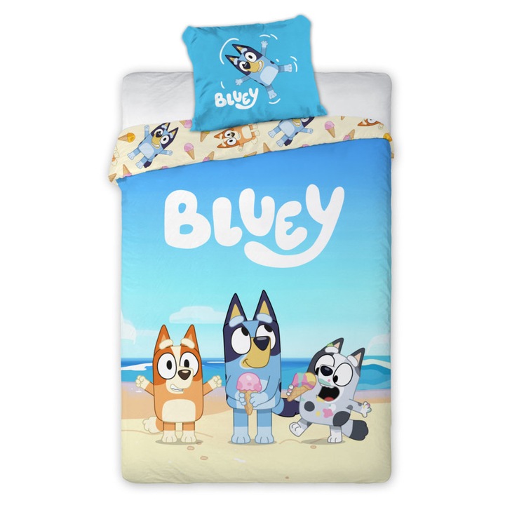 Комплект спално бельо Bluey Beach Day 140×200 см, 70×90 см