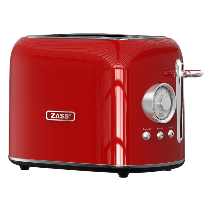 Prajitor de paine ZASS ZST 15 Scarlet Sage, 2 felii, 7 niveluri rumenire, 720‑850W