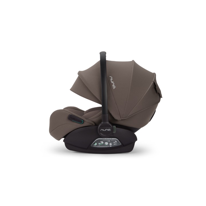 Scoica auto cu functie de recline ARRA flex Chestnut, nastere-87 cm, testata ADAC si certificata R129, Nuna