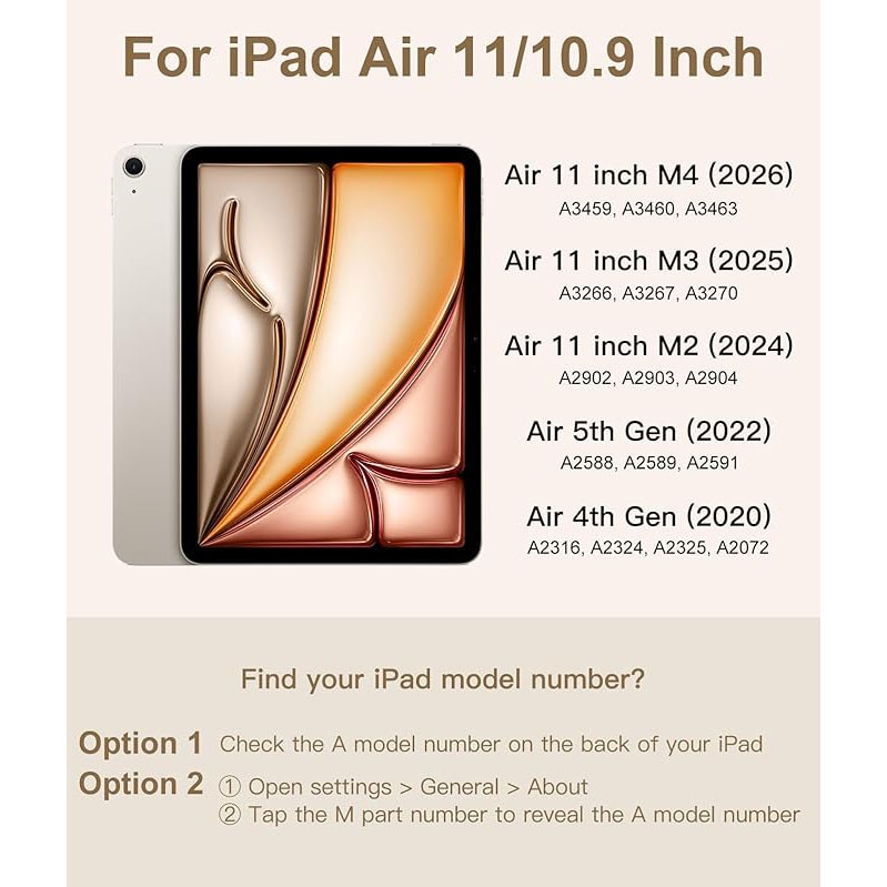 Husa cu tastatura pentru iPad Air de 11 inci (M4 2026/M3 2025/M2 2024) si Air 5/4, cu o tastatura de 10, 9 inci (iluminare de fundal in 7 culori), Bluetooth, functionalitate de suport USB Type-C si slot pentru stylus, Roz