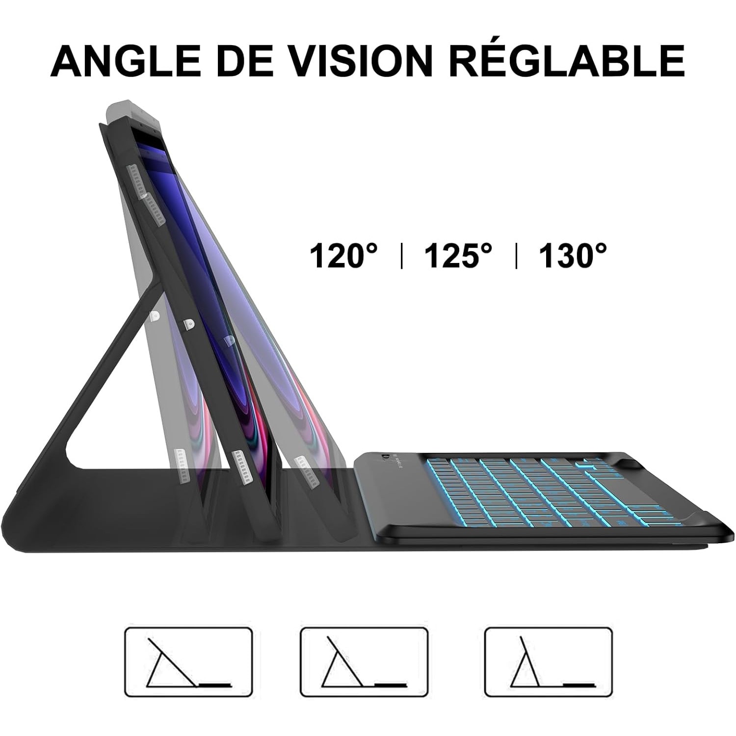 Husa si tastatura cu Iluminare compatibila cu Samsung Tab FE+/S9 FE Plus 12 "4"