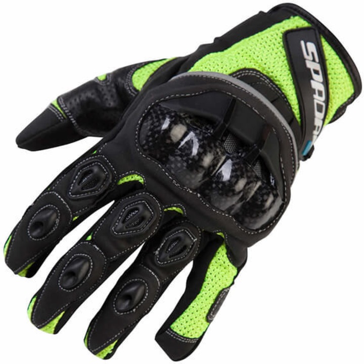 Mănuși moto SPADA MX-Air neon-verde-negru cu protecții
