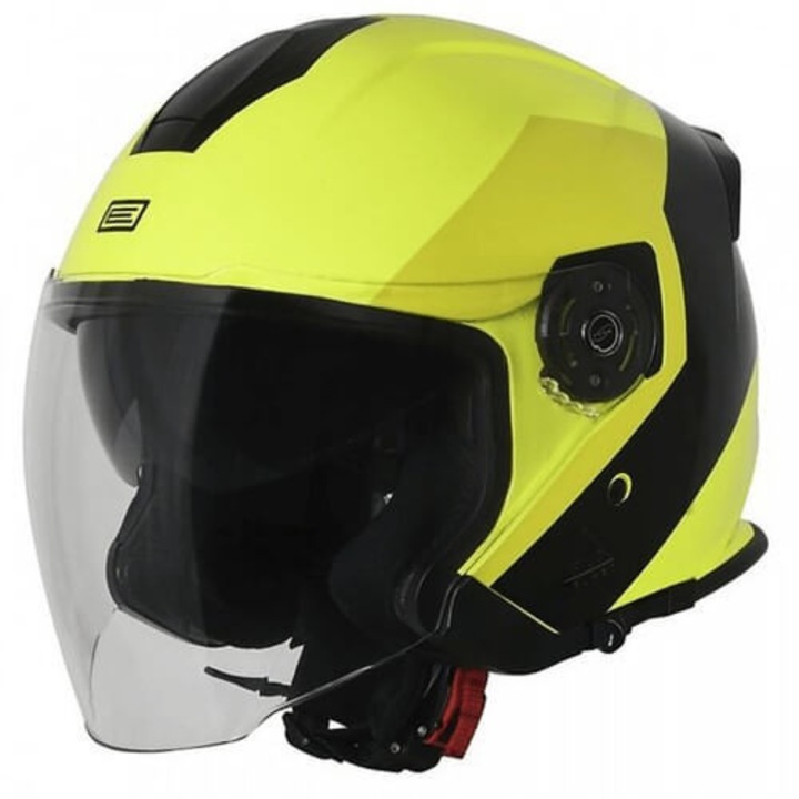 ORIGINE Palio EKO 2.0 cască deschisă verde neon-negru lucios cu ochelari de soare integrați