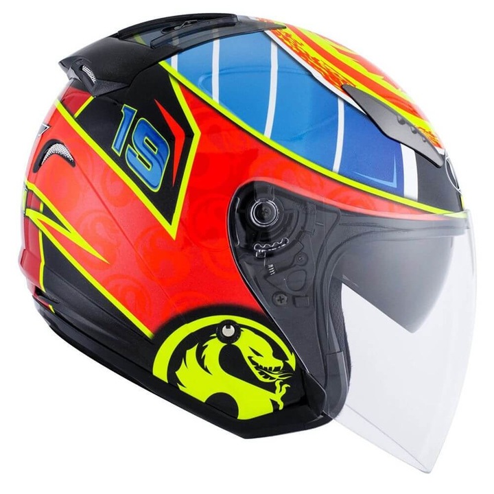 KYT HELLCAT Simeon replică cască de scuter touring cu parasolar integrat