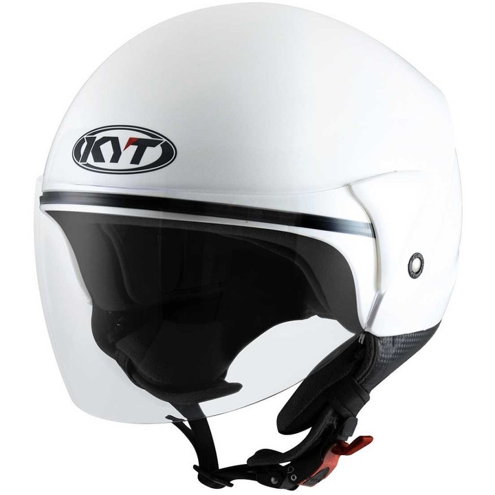 Casca deschisă de scuter-turing KYT COUGAR Plain albă