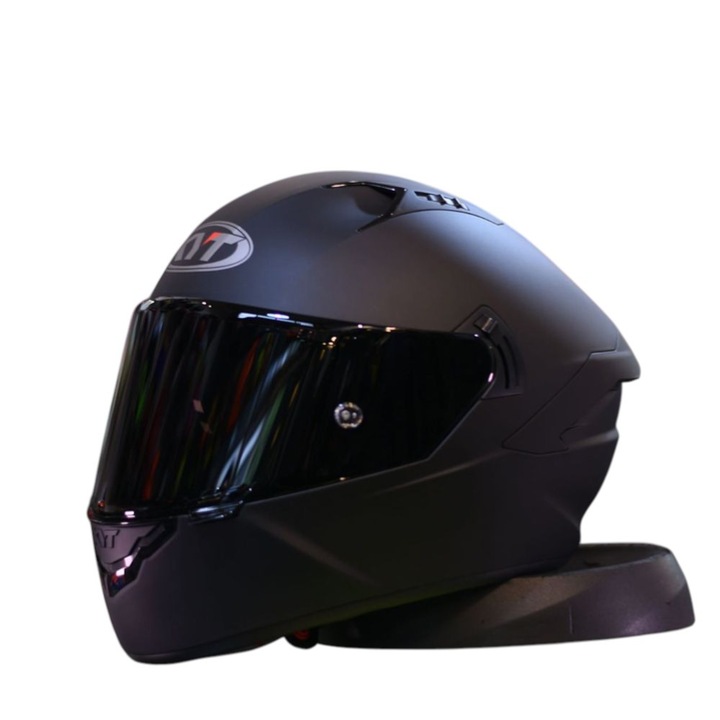 Casca moto KYT NF-R Plain matt negru speed cu ochelari de soare incorporati