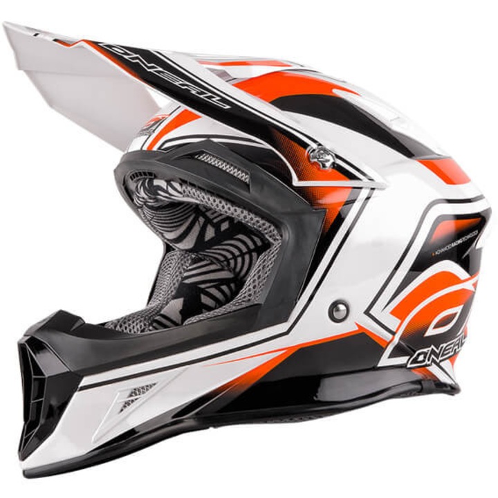 O'NEAL 10 Series Cahuilla Creek portocaliu-alb lucios cască cross