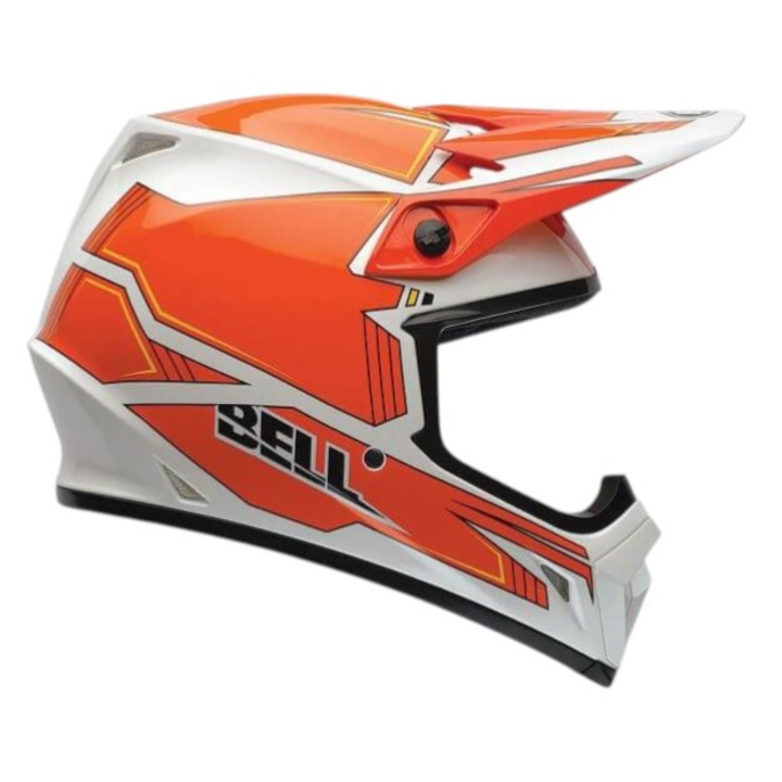 BELL MX-9 Blockade cască cross portocaliu-alb lucios