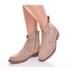 Botine dama Martinus, kaki, piele ecologica, toc plat, Bej
