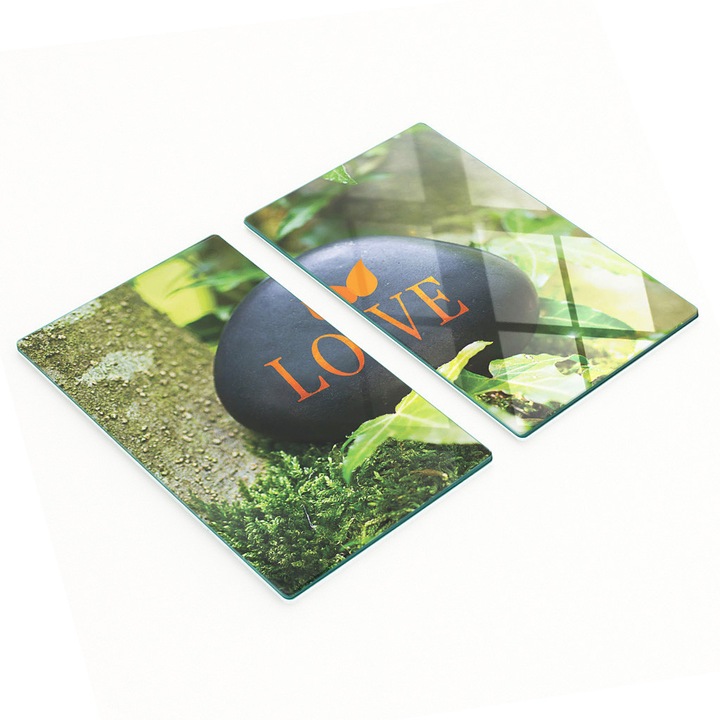 Tocatoare de bucatarie Tulup, set 2 bucati, sticla securizata, 2x30x52cm, antiderapante, rezistente la temperaturi ridicate