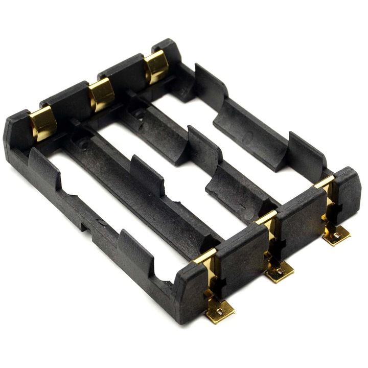 Cos pentru 3 celule 18650, suport SMD SMT 3x18650