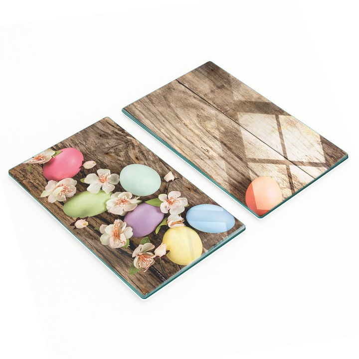 Tocatoare de bucatarie Tulup, set 2 bucati, sticla, 30x52cm, antiderapante, rezistente la temperaturi ridicate