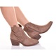 Botine dama Martinus, elegante, ajurate, bej, piele ecologica