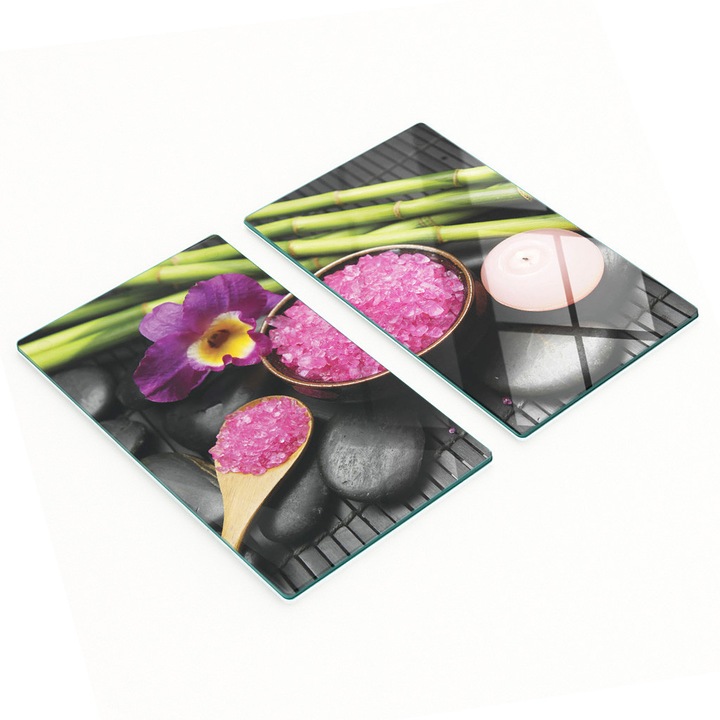 Tocatoare de bucatarie Tulup, set 2 bucati, sticla, 2x30x52cm, antiderapante, rezistente la temperaturi ridicate