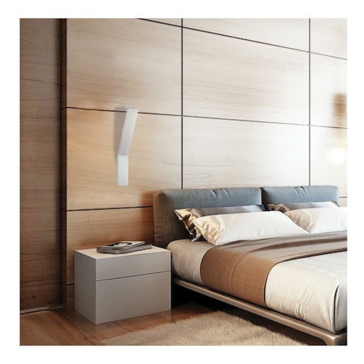 Aplica LED 9W Aca Lighting, alb, 9x9x9cm