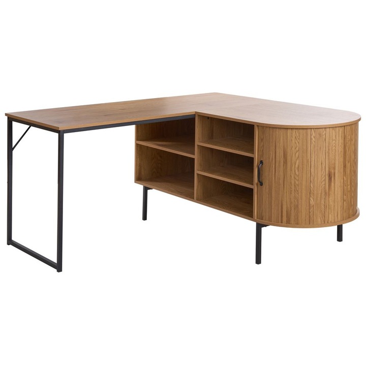 Birou de colt Solari Maro deschis 140 cm