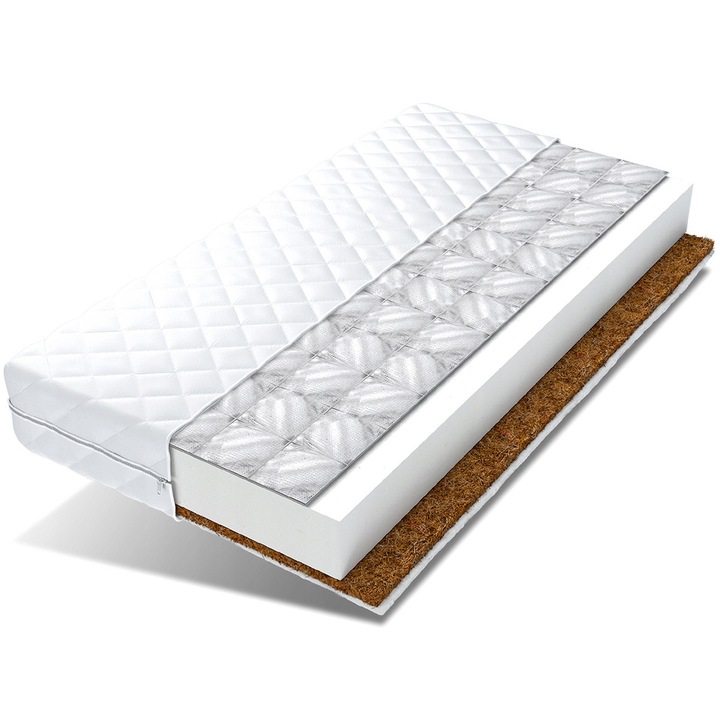 Saltea copii Vulpi ClimaCoco, 90x40cm, 9cm grosime, 2 fete, antialergica