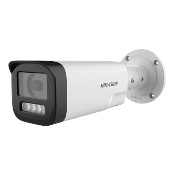 Cameră de supraveghere analogHD 4K, HIKVISION, lentilă 2.8mm, IR 80m, WL 80m, audio integrat, IP67, 285.8x88.1x83.4mm