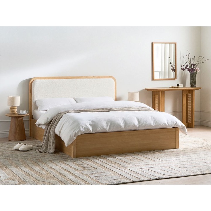 Pat otoman Perouges 160 x 200 cm Maro deschis