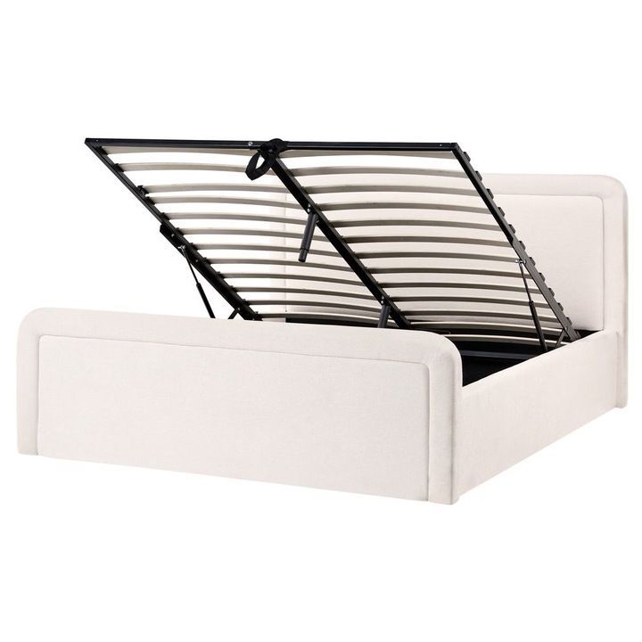 Pat otoman Viviers 160 x 200 cm Alb-murdar