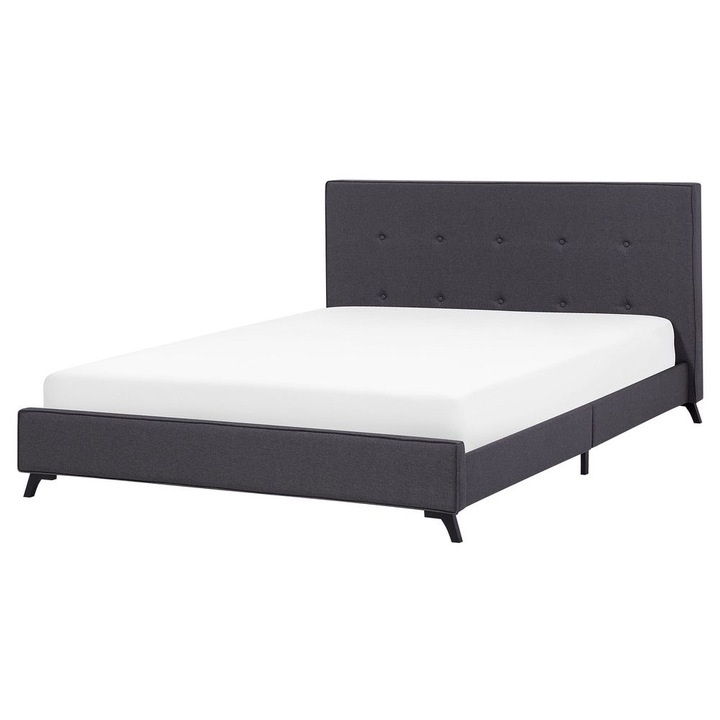 Pat cu lamele Ambassador 160 x 200 cm Gri inchis