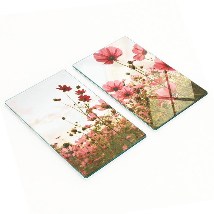 Tocatoare de bucatarie Tulup, set 2 bucati, sticla, 2x30x52 cm, antiderapante, rezistente la temperaturi ridicate