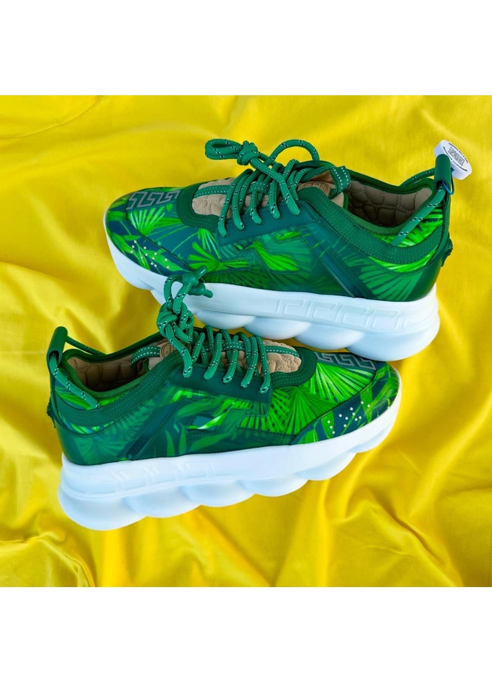Pantofi sport Versace Chain Reaction Jungle, verde, marime 46 EU
