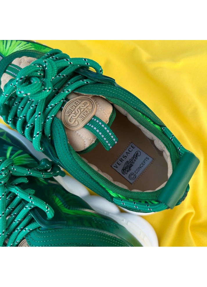 Pantofi Sport Versace Chain Reaction Jungle, verde, 45.5 EU, talpă