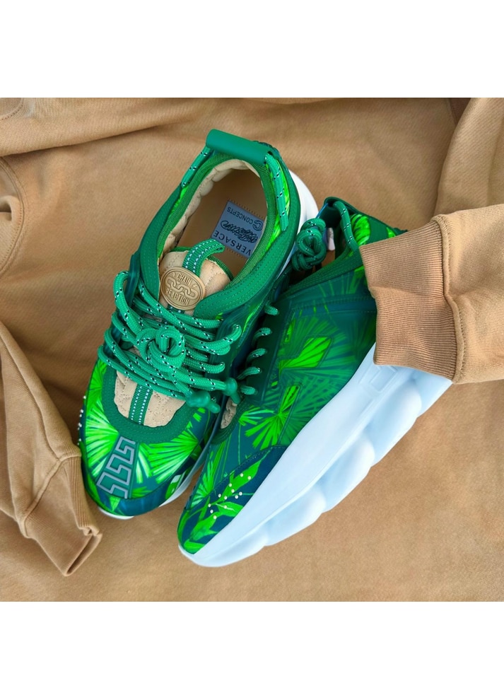 Pantofi sport Versace Chain Reaction Jungle, verde, marime 46 EU