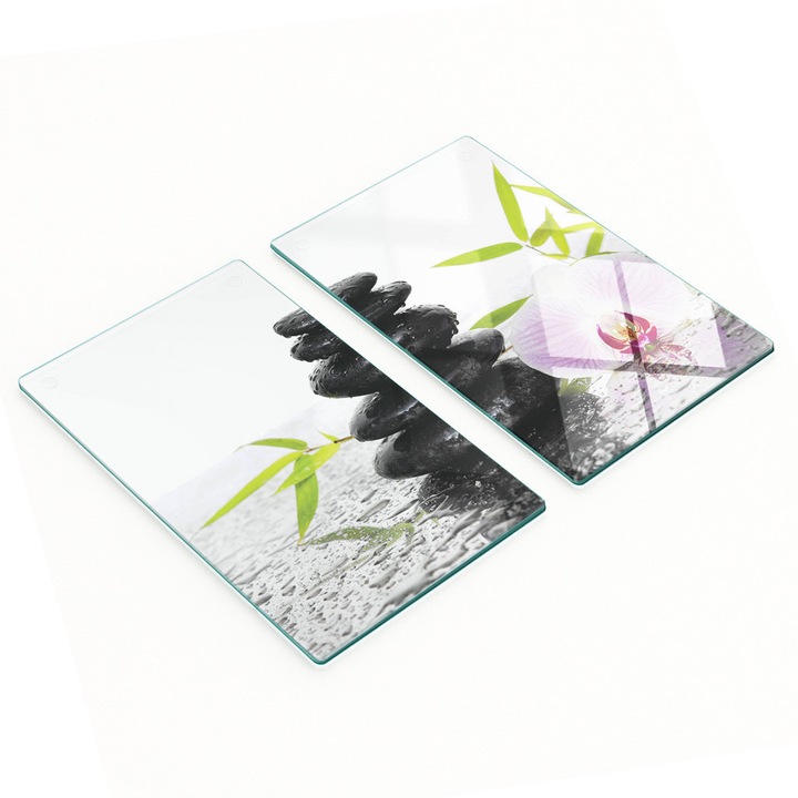 Tocatoare de bucatarie Tulup, set 2 bucati, sticla, 2x30x52cm, antiderapante, rezistente la temperaturi ridicate