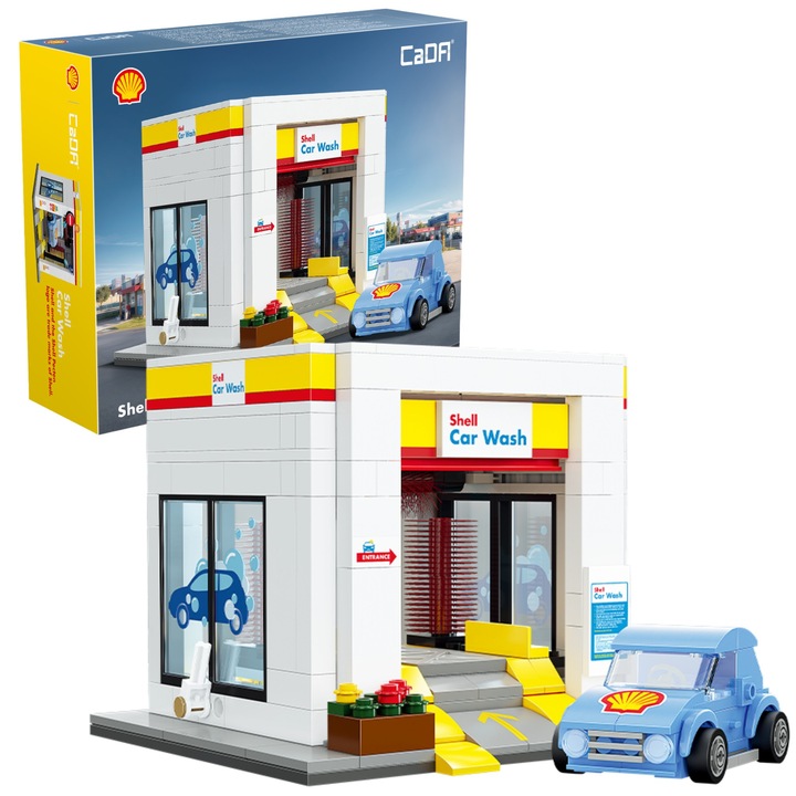 Blocuri CaDA de constructie Cladire cu caroserie Spalatorie auto 294 piese