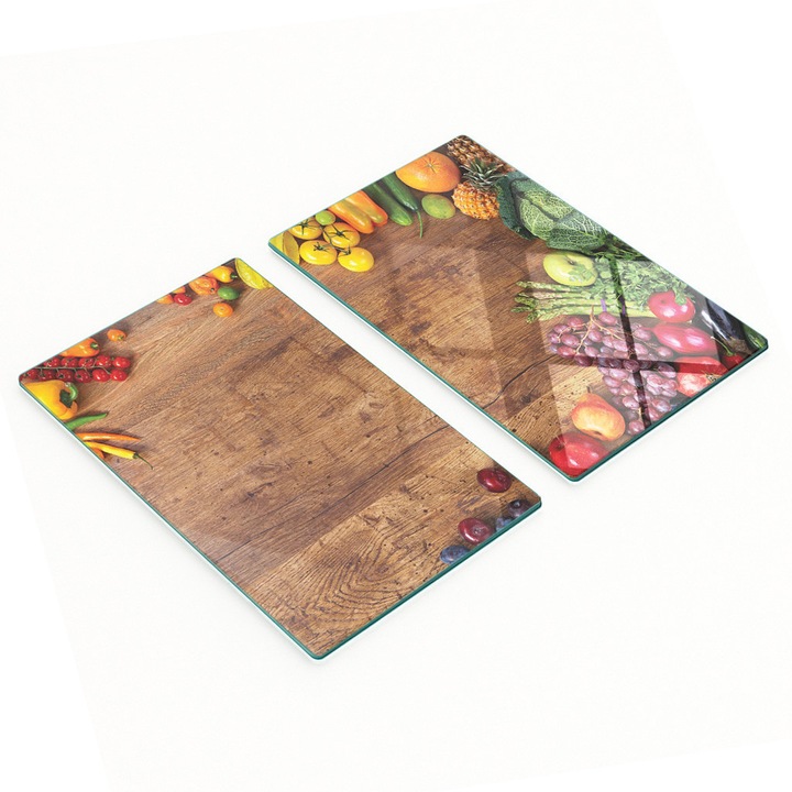 Tocatoare de bucatarie Tulup, set 2 buc, sticla, 30x52cm, antiderapante, rezistente la temperaturi ridicate