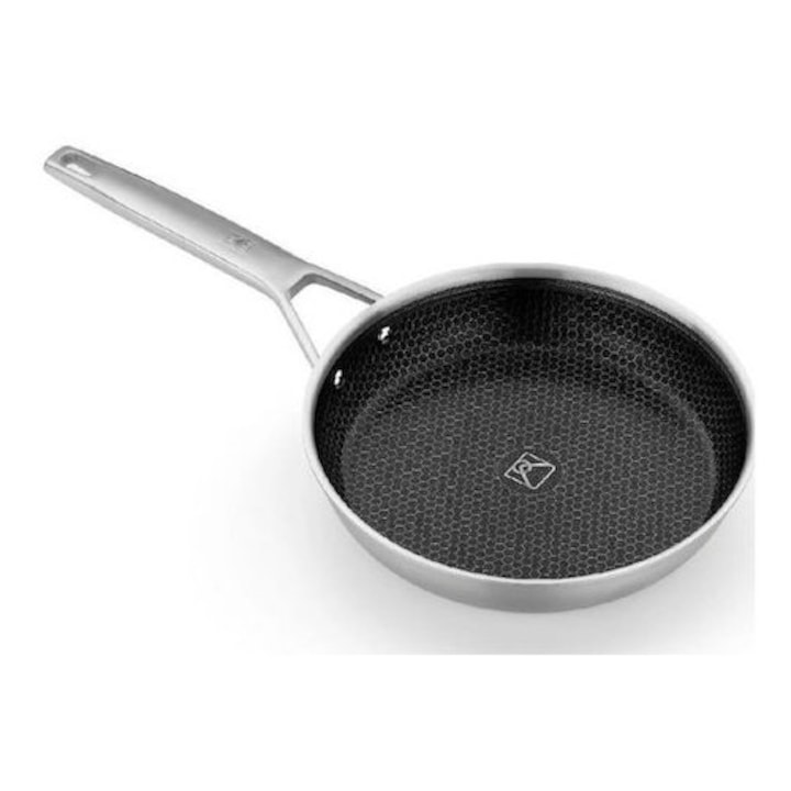 Tigaie BRA Hybrid Cell 28cm, inox 18/10, rezistenta la zgarieturi, pentru toate tipurile de plite