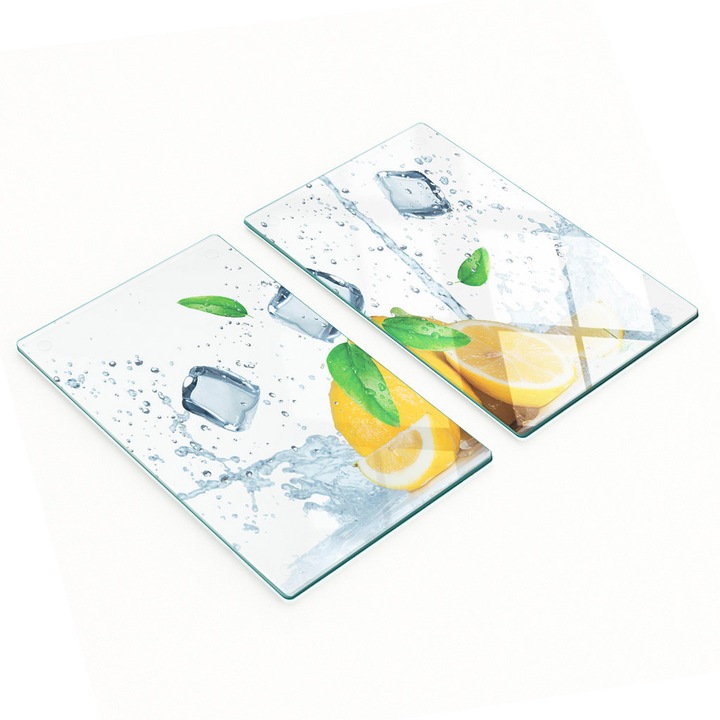 Tocatoare de bucatarie Tulup, set 2 bucati, sticla, 30x52cm, antiderapante, rezistente la temperaturi ridicate