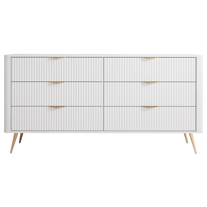 Comoda living Wosial 163 6S, MIRJAN 24, alb, 38x164x82