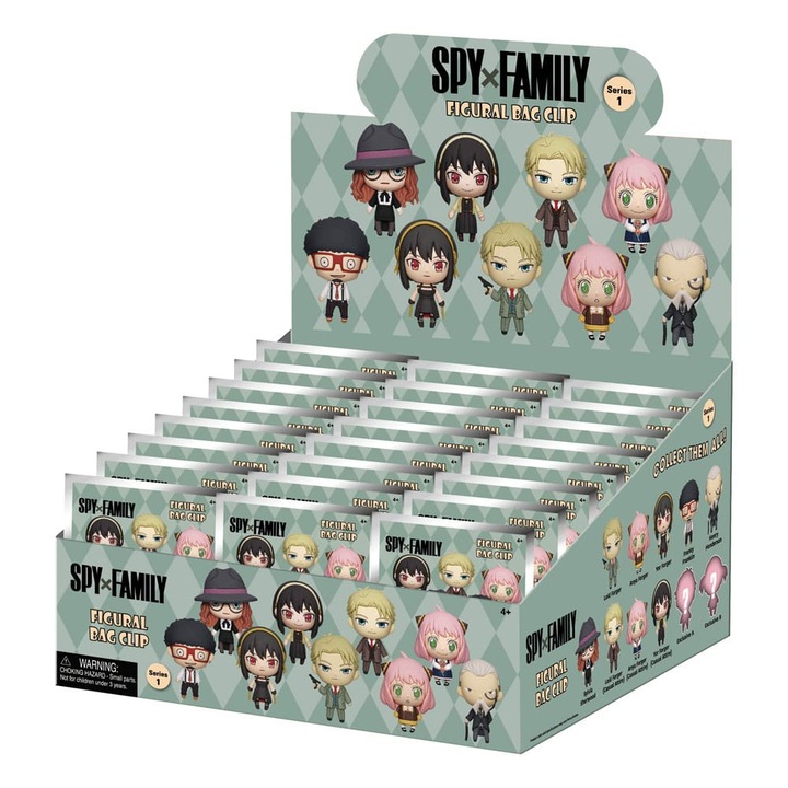 24 darabos Spy x Family kulcstartó szett, Monogram, többszínű, 16 cm