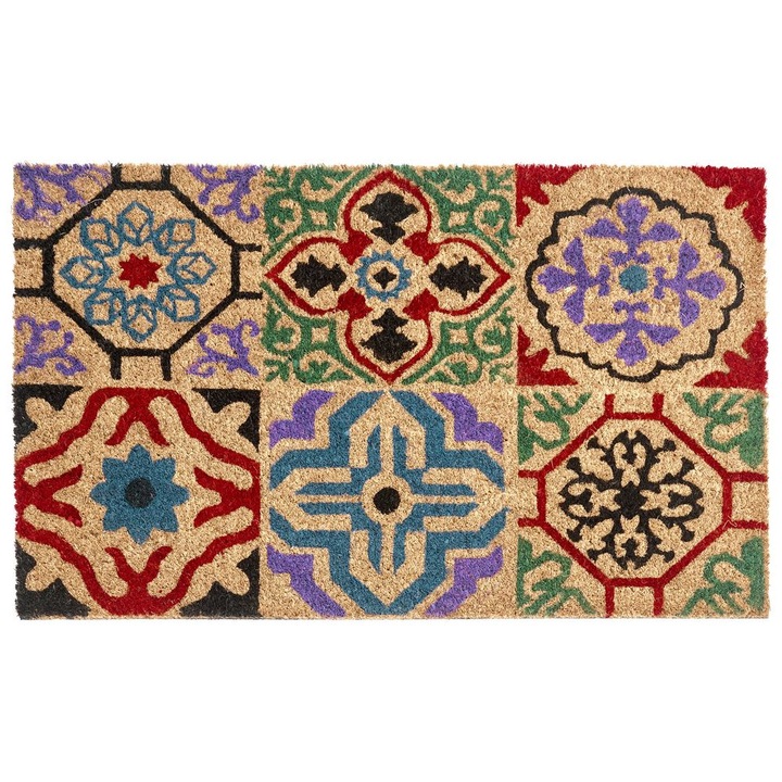 Lábtörlő Naukati Színes 45 x 75 cm Kókuszrost