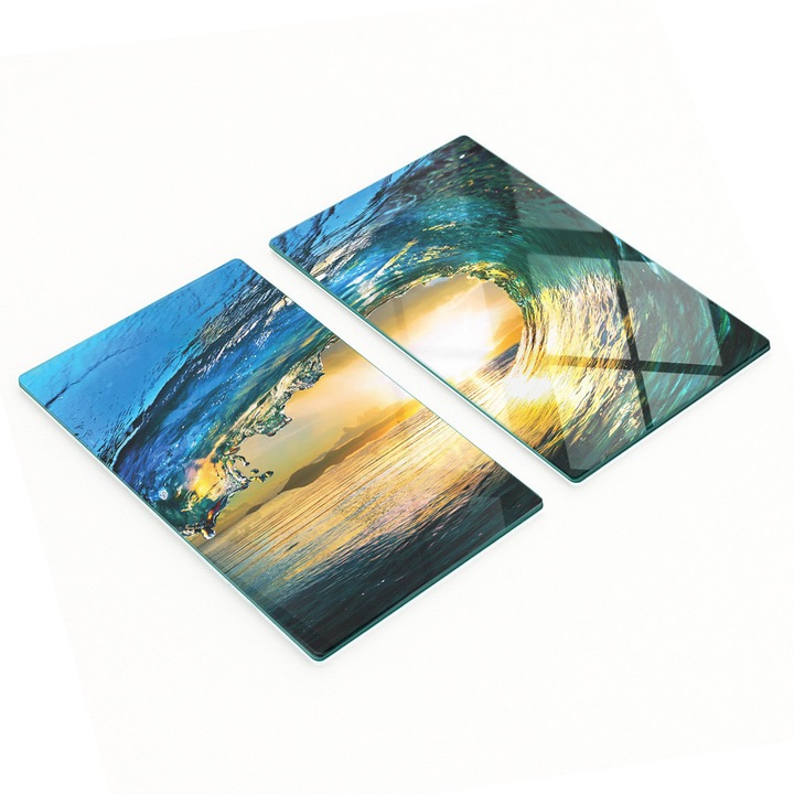 Set 2 tocatoare de bucatarie Tulup, sticla, 30x52cm