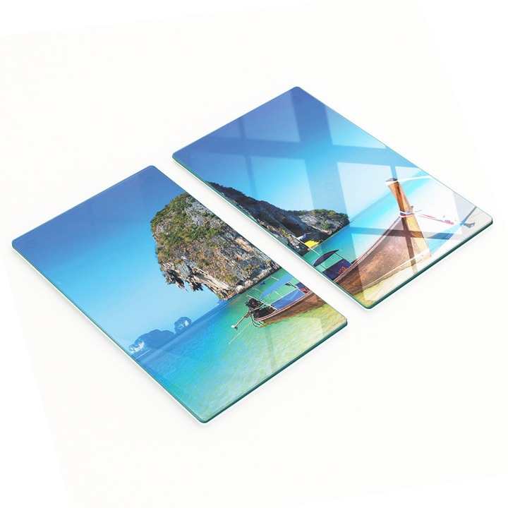 Set 2 tocatoare de bucatarie Tulup, sticla, 30x52cm