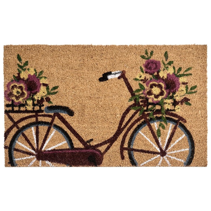Lábtörlő Avak Természetes 50 x 80 cm Kerékpár Kókuszrost