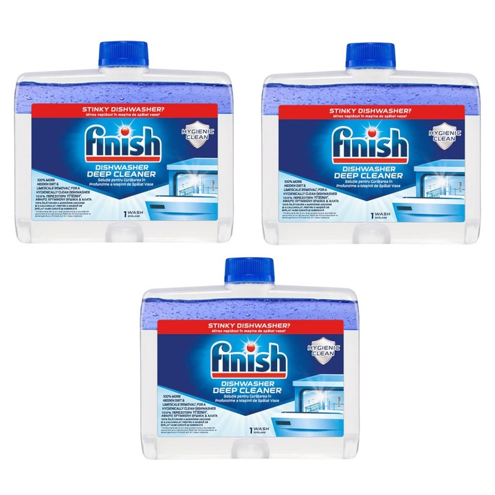 Set 3 x Detergent pentru masina de spalat vase Finish, 250ml, lichid