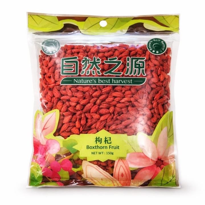 Fructe Goji Uscate, Nature's Best Harvest, 150 g, redă aromă ușor dulceagă, ideal pentru smoothie-uri și salate